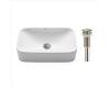 Kraus KCV-122-SN White Rectangular Ceramic Bathroom Sink With Pop Up Drain Satin Nickel Kraus KCV-122-SN White Rectangular Ceramic Bathroom Sink With Pop Up Drain Satin Nickel