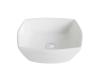 Kraus KCV-126 Elavo White Ceramic Flared Square Vessel Bathroom Sink