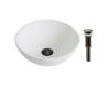 Kraus KCV-341-ORB Elavo White Ceramic Small Round Vessel Bathroom Sink W/ Pu Drain Oil Rubbed Bronze Kraus KCV-341-ORB Elavo White Ceramic Small Round Vessel Bathroom Sink W/ Pu Drain Oil Rubbed Bronze