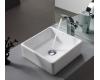 Kraus C-KCV-120-14700CH Chrome White Square Ceramic Sink And Illusio Faucet Kraus C-KCV-120-14700CH Chrome White Square Ceramic Sink And Illusio Faucet