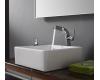 Kraus C-KCV-120-15100CH Chrome White Square Ceramic Sink And Typhon Faucet