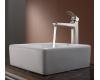 Kraus C-KCV-120-15500BN White Square Ceramic Sink And Virtus Faucet Brushed Nickel Kraus C-KCV-120-15500BN White Square Ceramic Sink And Virtus Faucet Brushed Nickel