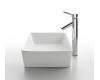 Kraus C-KCV-121-1002CH Chrome White Rectangular Ceramic Sink And Sheven Faucet