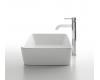 Kraus C-KCV-121-1007CH Chrome White Rectangular Ceramic Sink And Ramus Faucet
