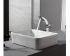 Kraus C-KCV-121-14700CH Chrome White Rectangular Ceramic Sink And Illusio Faucet