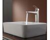 Kraus C-KCV-121-15500BN White Rectangular Ceramic Sink And Virtus Faucet Brushed Nickel Kraus C-KCV-121-15500BN White Rectangular Ceramic Sink And Virtus Faucet Brushed Nickel