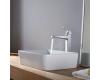 Kraus C-KCV-121-15500CH Chrome White Rectangular Ceramic Sink And Virtus Faucet