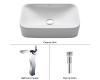 Kraus C-KCV-122-14600CH Chrome White Rectangular Ceramic Sink And Sonus Faucet Kraus C-KCV-122-14600CH Chrome White Rectangular Ceramic Sink And Sonus Faucet