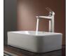 Kraus C-KCV-122-15500BN White Rectangular Ceramic Sink And Virtus Faucet Brushed Nickel Kraus C-KCV-122-15500BN White Rectangular Ceramic Sink And Virtus Faucet Brushed Nickel