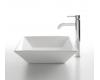 Kraus C-KCV-125-1007CH Chrome White Square Ceramic Sink And Ramus Faucet