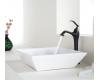 Kraus C-KCV-125-15000ORB White Square Ceramic Sink And Ventus Faucet Oil Rubbed Bronze Kraus C-KCV-125-15000ORB White Square Ceramic Sink And Ventus Faucet Oil Rubbed Bronze