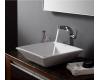 Kraus C-KCV-125-15100CH Chrome White Square Ceramic Sink And Typhon Faucet Kraus C-KCV-125-15100CH Chrome White Square Ceramic Sink And Typhon Faucet