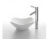 Kraus C-KCV-135-1002CH Chrome White Tulip Ceramic Sink And Sheven Faucet