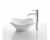 Kraus C-KCV-135-1007CH Chrome White Tulip Ceramic Sink And Ramus Faucet