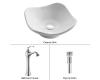 Kraus C-KCV-135-15000CH Chrome White Tulip Ceramic Sink And Ventus Faucet