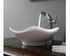 Kraus C-KCV-135-15100CH Chrome White Tulip Ceramic Sink And Typhon Faucet