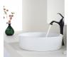 Kraus C-KCV-140-15000ORB White Round Ceramic Sink And Ventus Faucet Oil Rubbed Bronze