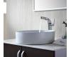Kraus C-KCV-140-15100CH Chrome White Round Ceramic Sink And Typhon Faucet
