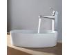 Kraus C-KCV-140-15500CH Chrome White Round Ceramic Sink And Virtus Faucet