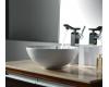 Kraus C-KCV-141-14300CH Chrome White Round Ceramic Sink And Unicus Faucet