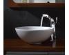 Kraus C-KCV-141-15100CH Chrome White Round Ceramic Sink And Typhon Faucet Kraus C-KCV-141-15100CH Chrome White Round Ceramic Sink And Typhon Faucet