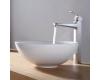Kraus C-KCV-141-15500CH Chrome White Round Ceramic Sink And Virtus Faucet