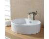 Kraus C-KCV-142-14601BN White Round Ceramic Sink And Sonus Basin Faucet Brushed Nickel Kraus C-KCV-142-14601BN White Round Ceramic Sink And Sonus Basin Faucet Brushed Nickel