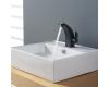 Kraus C-KCV-150-14701ORB White Square Ceramic Sink And Illusio Basin Faucet Oil Rubbed Bronze