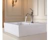 Kraus C-KCV-150-15001BN White Square Ceramic Sink And Ventus Basin Faucet Brushed Nickel Kraus C-KCV-150-15001BN White Square Ceramic Sink And Ventus Basin Faucet Brushed Nickel