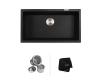 Kraus KGU-413B Black Onyx 31 Inch Undermount Single Bowl Granite Kitchen Sink