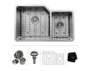 Kraus KHU123-32 Stainless Steel 32 Inch Undermount 60/40 Double Bowl 16 Gauge Kitchen Sink