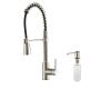 Kraus KPF-1612-KSD-30SS Stainless Steel Single Lever Pull Down Kitchen Faucet And Soap Dispenser