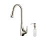 Kraus KPF-1621-KSD-30SS Stainless Steel Single Lever Pull Down Kitchen Faucet And Soap Dispenser