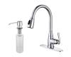 Kraus KPF-2230-KSD-30CH Chrome Single Lever Pull Out Kitchen Faucet And Soap Dispenser