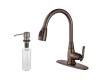 Kraus KPF-2230-KSD-30ORB Oil Rubbed Bronze Single Lever Pull Out Kitchen Faucet And Soap Dispenser