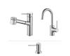 Kraus KPF-2610-2600-41CH Mateo Chrome Pull Out Kitchen Faucet With Bar/Prep Faucet & Sd