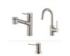Kraus KPF-2610-2600-41SS Mateo Stainless Steel Pull Out Kitchen Faucet With Bar/Prep Faucet & Sd