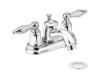 Moen Castleby 4938 Chrome 4" Centerset Faucet with Pop-Up & Lever Handles