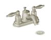 Moen Castleby 4938BN Brushed Nickel 4" Centerset Faucet with Pop-Up & Lever Handles