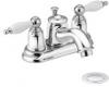 Moen Castleby 4938CPC Chrome/Porcelain 4" Centerset Faucet with Pop-Up & Lever Handles