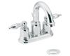 Moen Castleby 4948 Chrome 4" Centerset Faucet with Pop-Up & Lever Handles