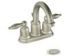 Moen Castleby 4948BN Brushed Nickel 4" Centerset Faucet with Pop-Up & Lever Handles