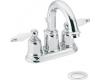 Moen Castleby 4948CPC Chrome/Porcelain 4" Centerset Faucet with Pop-Up & Lever Handles