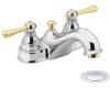 Moen Kingsley 6101CP Chrome/Polished Brass 4" Centerset Faucet with Lever Handles