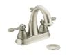 Moen 6121BN Kingsley Brushed Nickel 4" Centerset Faucet with Lever Handles