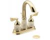 Moen Asceri 6501CGPC Classic Gold/Pebbled Cream 4" Centerset Faucet with Pop-Up