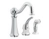 Moen 7065 Vestige Chrome Lever Kitchen Faucet with Side Spray