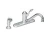 Moen 7308 Castleby Chrome Lever Kitchen Faucet with Side Spray