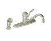 Moen 7308SL Castleby Stainless Lever Kitchen Faucet with Side Spray