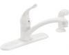 Moen 7430V Chateau Ivory Lever Handle Kitchen Faucet With Side Spray
